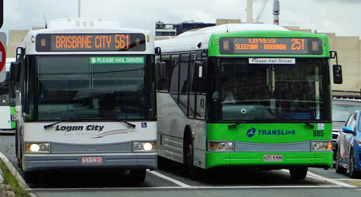 Logan City Volvo B12BLE 57 & Transdev Queensland Mercedes O500LE 605 Bustech VST